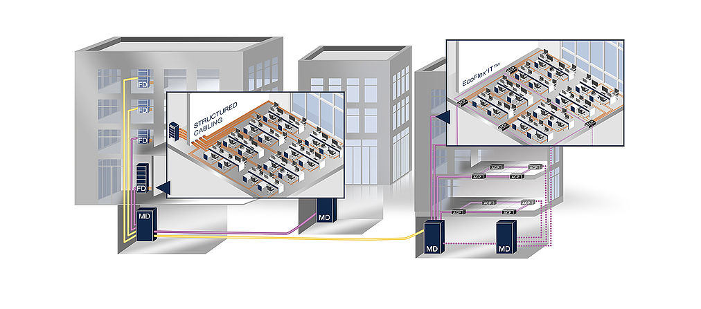 Active & passive networks from one source