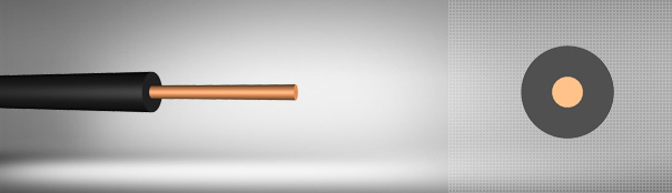 PVC izoleli, kılıfsız, tek damarlı bakır iletkenli kablolar