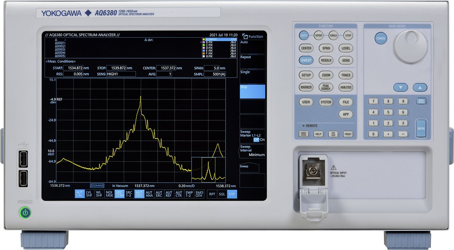 AQ6380 Highest Performance Optical Spectrum Analyzer 1200 - 1650 nm