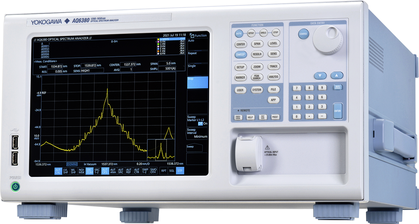 AQ6380 Highest Performance Optical Spectrum Analyzer 1200 - 1650 nm
